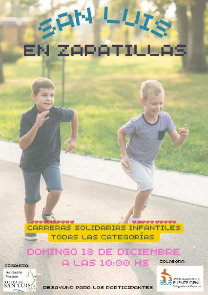 Autorizar Campaña Exclusivo La Asociación de Vecinos "Ribera de San Luis" celebra este domingo la  segunda edición de las carreras infantiles solidarias - Solo Puente Genil